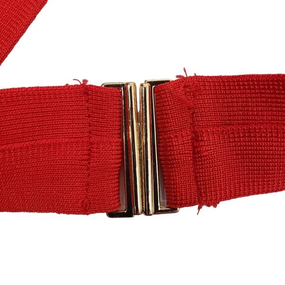 Boohoo Womens XL Bandage Plunge Sunsuit in Red NEW - Picture 11 of 16